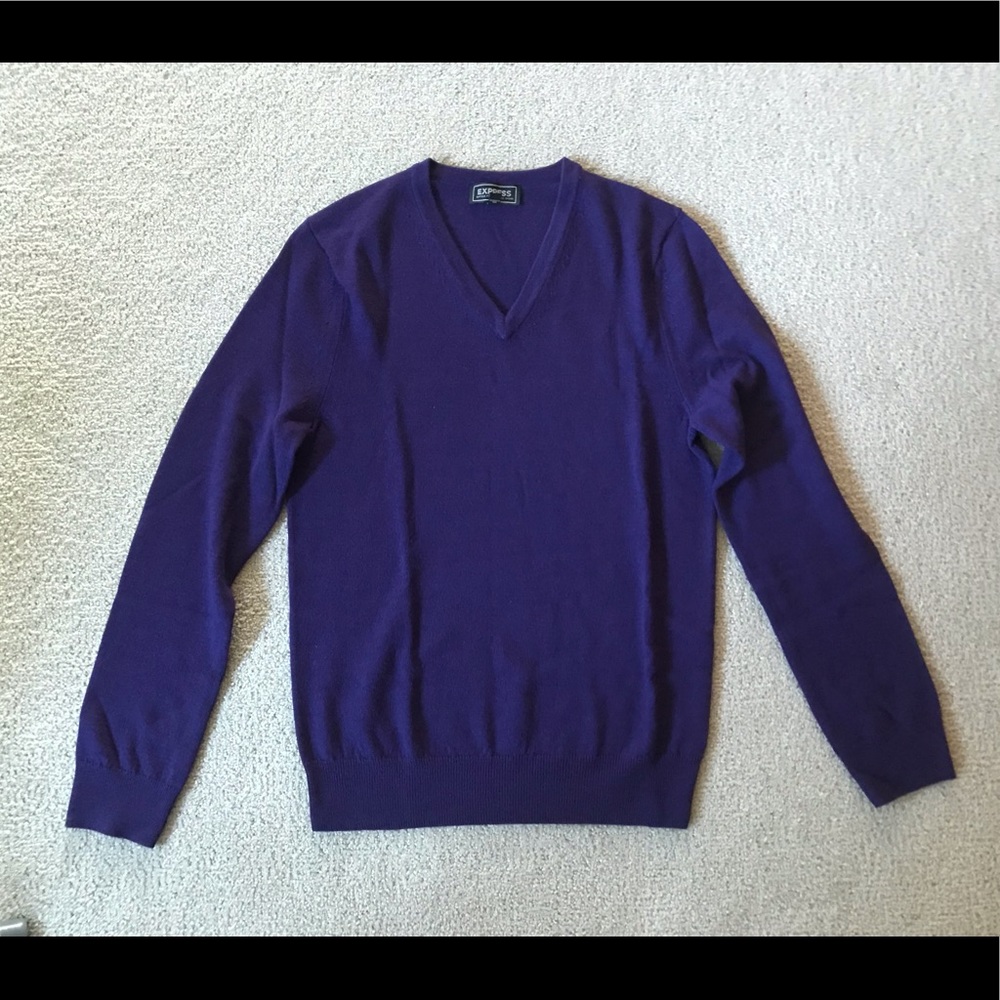 Express Crew Neck Sweater in Purple
